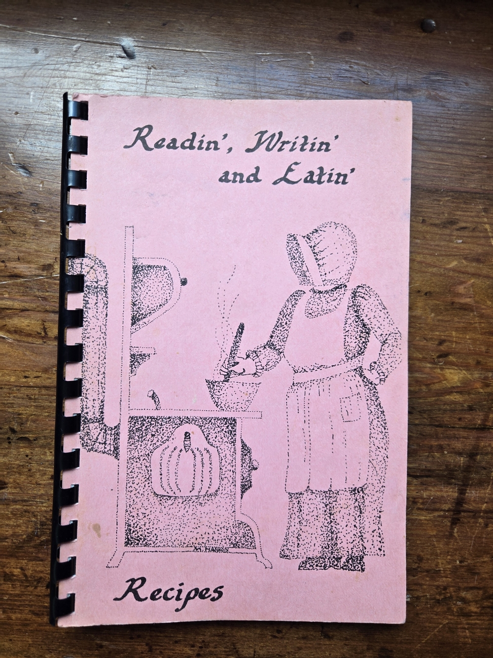 Readin', Writin' and Eatin' Pink Recipe Book 1976